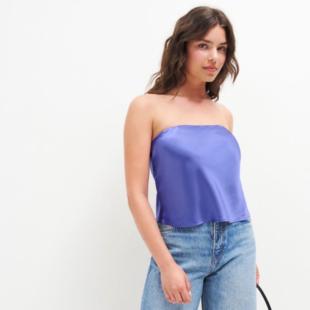 Reformation Spritz Silk Tube Top